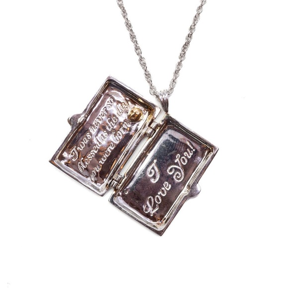 New The Bradford Exchange Dear Daughter Love Letter Silver Locket Necklace 45cm - Picture 1 of 14